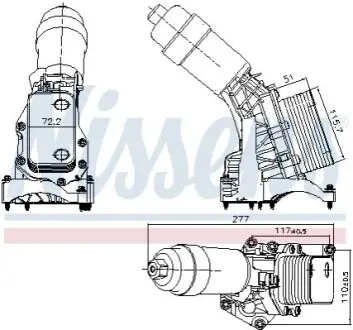 Охолоджувач оливи, моторна олива NISSENS 91395 Купити в Україні