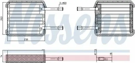 Испаритель, кондиционер NISSENS 92017