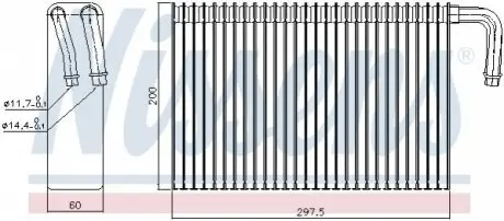 Випарник, система кондиціонування повітря NISSENS 92298