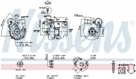 Турбокомпресор (Новий, з набором прокладок) CITROEN JUMPER I, JUMPER II FIAT DUCATO PEUGEOT BOXER 2.3D/2.8D 09.00 NISSENS 93041