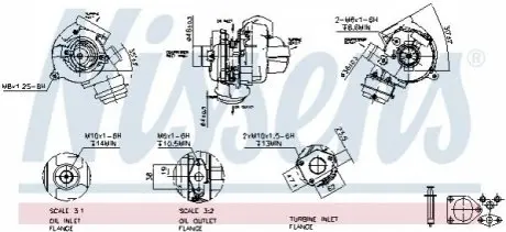 Турбокомпресор (Новий, з набором прокладок) LAND ROVER FREELANDER I 2.0D 11.00-10.06 NISSENS 93242