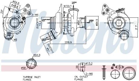 BMW Турбіна 1 (F20), 3 (F30, F80), 3 Touring (F31), 5 (F10), X4 (F26) NISSENS 93323