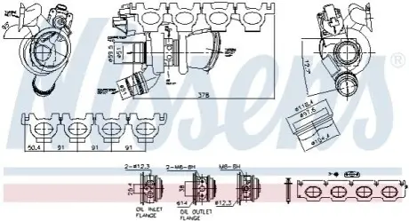 BMW Турбина 1 (F20), 3 (F30, F80), 3 Gran Turismo (F34), 4 (F33, F83), 5 (G30, F90) NISSENS 93344