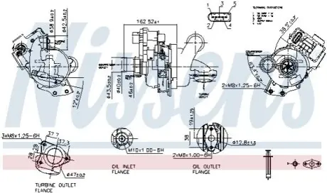 FORD Турбина TRANSIT CONNECT, TOURNEO CONNECT, MONDEO IV, S-MAX NISSENS 93463