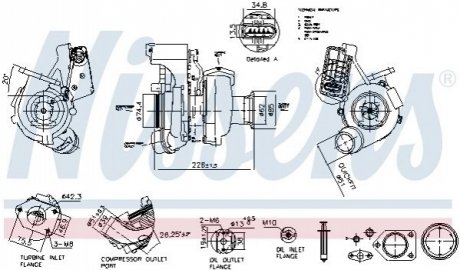 Турбина BMW 1(E81/E87/E88/E82)/3 (E90/E91)/X1(E84) (N47 D20) 08-15 (заводская реставрация)) NISSENS 93564 (фото 1)