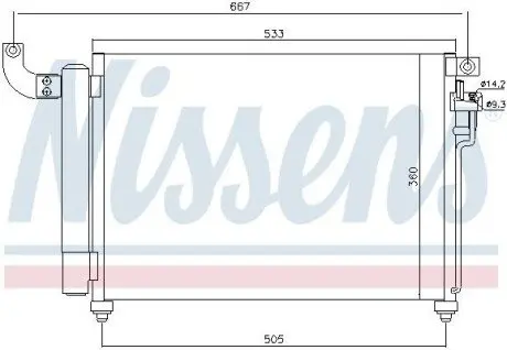 Радиатор кондиционера NISSENS 940003 Купить в Украине