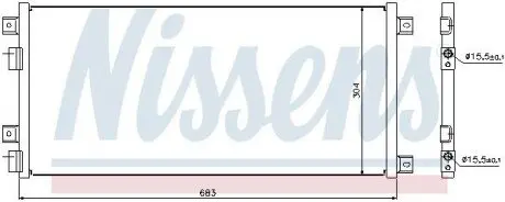 Конденсатор, система кондиціонування повітря NISSENS 940004