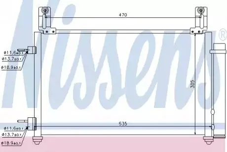 Радиатор кондиционера NISSENS 940009 Купить в Украине