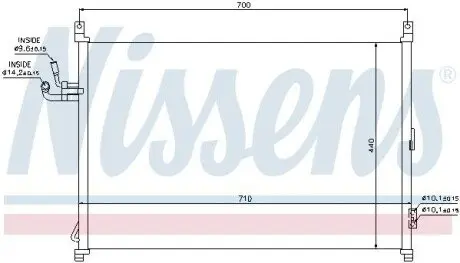 Конденсатор, система кондиціонування повітря NISSENS 940014 Купити в Україні