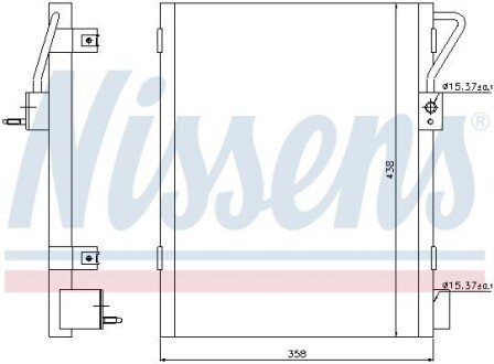 Радіатор кондиціонера NISSENS 940019 (фото 1)