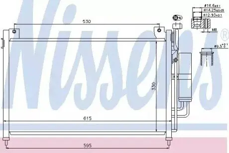 Конденсатор, система кондиціонування повітря NISSENS 940033 Купити в Україні