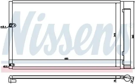 Радиатор кондиционера NISSENS 940047 Купить в Украине