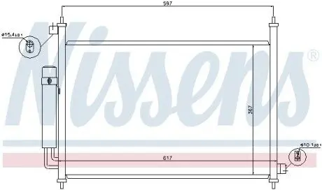 Конденсатор, система кондиціонування повітря NISSENS 940064