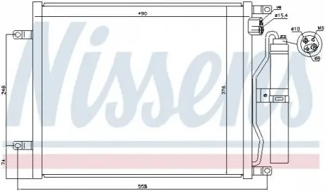 Конденсатор, система кондиціонування повітря NISSENS 940069 Купити в Україні