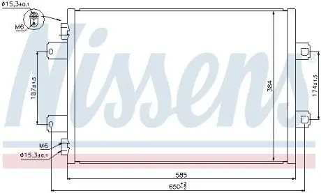 Конденсатор кондиціонера RVI MASCOTT RENAULT MASTER PRO 3.0D 05.04-12.13 NISSENS 940077