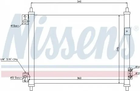 Конденсатор, система кондиціонування повітря NISSENS 940078