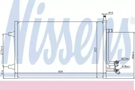 Конденсатор, система кондиціонування повітря NISSENS 940097 Купити в Україні