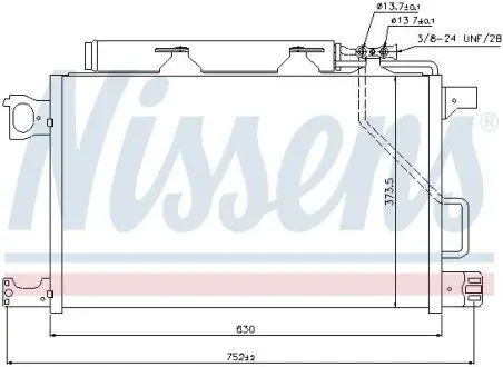 Конденсатор, система кондиціонування повітря NISSENS 940100 Купити в Україні