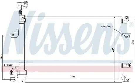 Конденсатор, система кондиціонування повітря NISSENS 940103 Купити в Україні