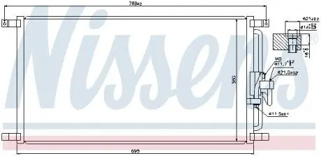 Радиатор кондиционера NISSENS 940104