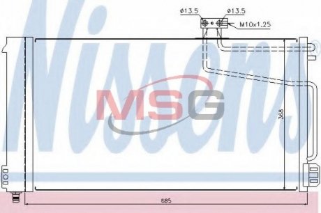 Радиатор кондиционера NISSENS 940145