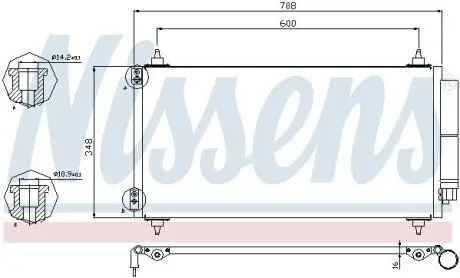Конденсатор, система кондиціонування повітря NISSENS 940146 Купити в Україні