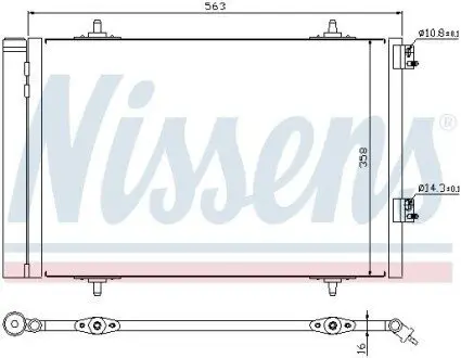 Конденсатор, система кондиціонування повітря NISSENS 940189 Купити в Україні