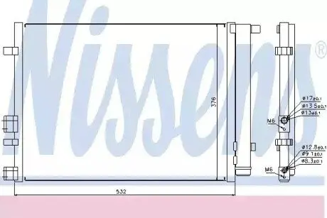 Радиатор кондиционера NISSENS 940221 Купить в Украине