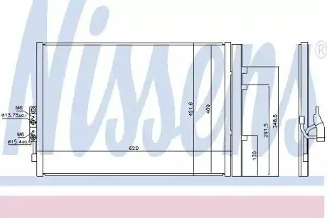 Конденсатор, система кондиціонування повітря NISSENS 940227 Купити в Україні