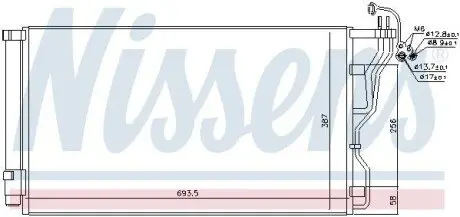 Конденсатор, система кондиціонування повітря NISSENS 940244