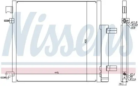Конденсатор, система кондиціонування повітря NISSENS 940247
