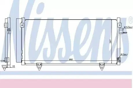 Конденсатор, система кондиціонування повітря NISSENS 940257 Купити в Україні