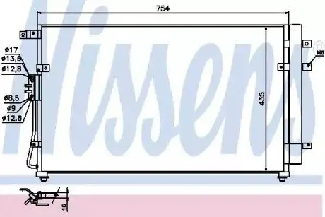 Радиатор кондиционера NISSENS 940269 Купить в Украине