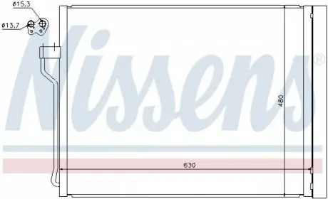 Конденсатор, система кондиціонування повітря NISSENS 940288 Купити в Україні