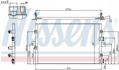 Конденсер кондиционера NISSENS 940307 Купить в Украине