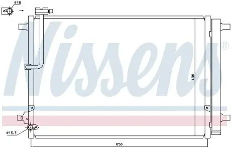 Конденсатор, система кондиціонування повітря NISSENS 940329 Купити в Україні