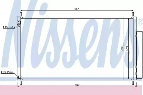 Конденсатор, система кондиціонування повітря NISSENS 940340 Купити в Україні