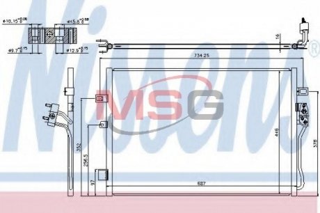 Конденсер кондиционера NISSENS 940342