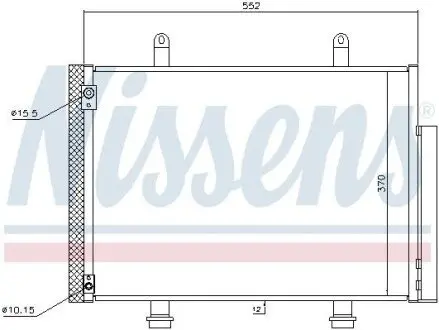 Конденсатор, система кондиціонування повітря NISSENS 940356