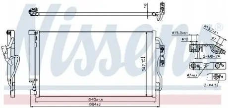 Радиатор кондиционера First Fit NISSENS 940357 Купить в Украине