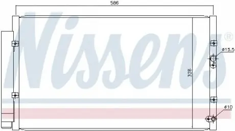 Конденсатор, система кондиціонування повітря NISSENS 940366 Купити в Україні