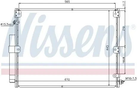 Конденсатор, система кондиціонування повітря NISSENS 940375 Купити в Україні