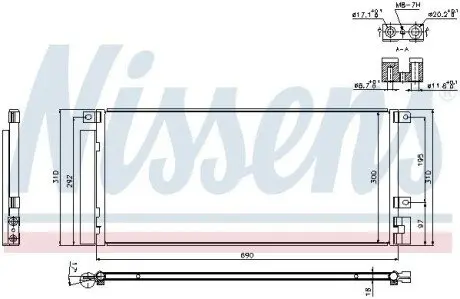 Конденсер кондиционера NISSENS 940388 Купить в Украине