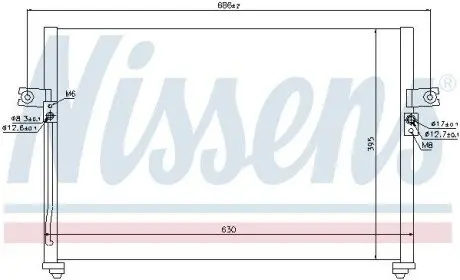 Радиатор кондиционера NISSENS 94038 Купить в Украине
