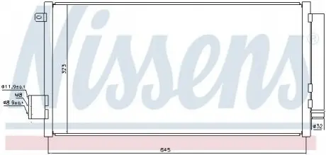 Конденсатор, система кондиціонування повітря NISSENS 940395 Купити в Україні