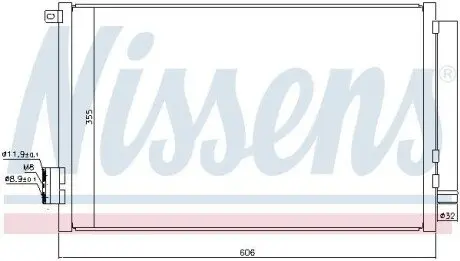 Конденсатор, система кондиціонування повітря NISSENS 940396 Купити в Україні