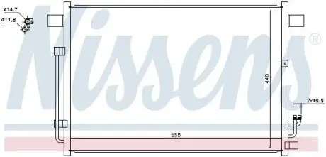 Конденсер кондиционера NISSENS 940403 Купить в Украине