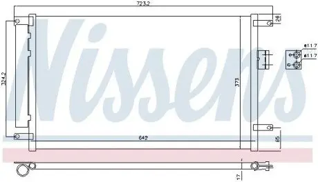 Конденсатор, система кондиціонування повітря NISSENS 940424 Купити в Україні