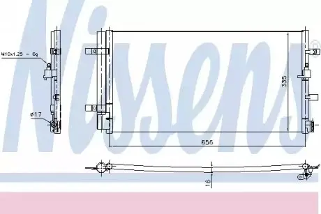 Конденсатор, система кондиціонування повітря NISSENS 940430 Купити в Україні