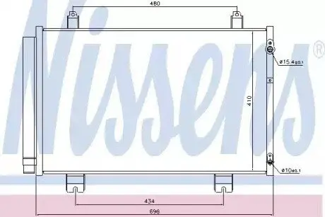 Конденсатор, система кондиціонування повітря NISSENS 940434 Купити в Україні